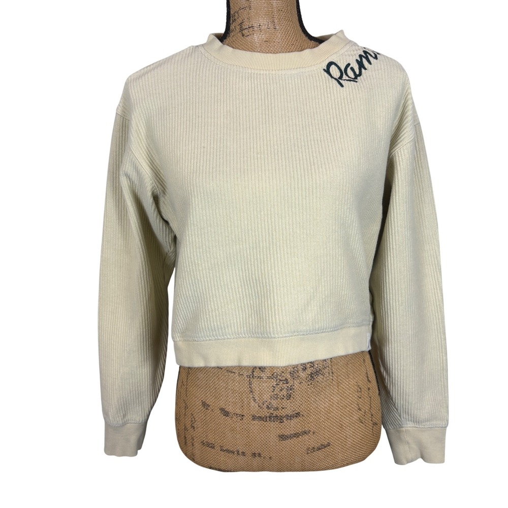 League Timber Cropped Sweatshirt Colorado State University Rams Cream Medium